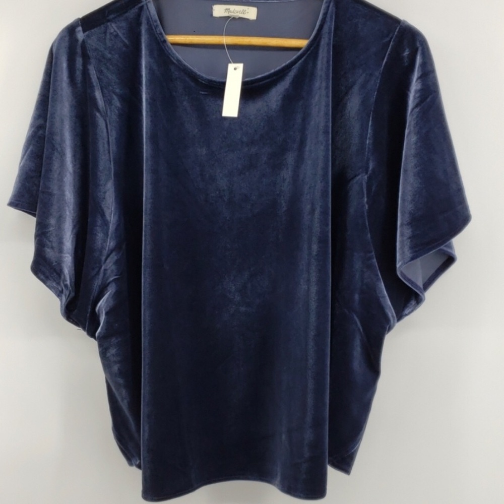 Madewell Velvet Butterfly Sleeve Top.